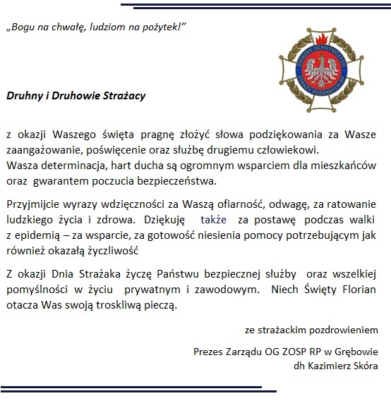Życzenia na dzień strażaka